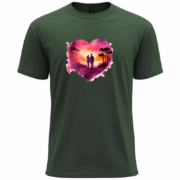 Romantic Sunset Heart T-Shirt - Image 2