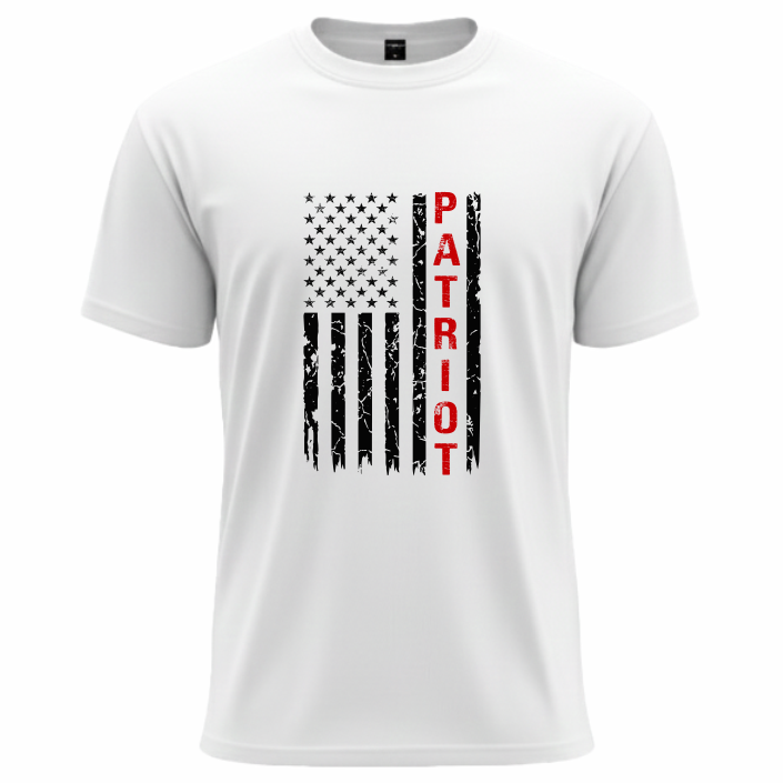 10 Patriot Vertical Flag T-Shirt - Image 1