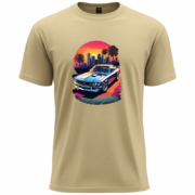 Retro Sunset Muscle Car T-Shirt - Image 10