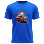 Retro Sunset Car T-Shirt - Image 3