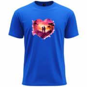 Romantic Sunset Heart T-Shirt - Image 3