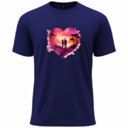 Romantic Sunset Heart T-Shirt - Image 4