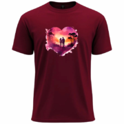 Romantic Sunset Heart T-Shirt