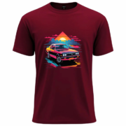 Retro Sunset Car T-Shirt - Image 7