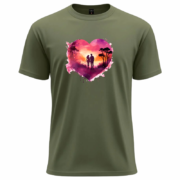 Romantic Sunset Heart T-Shirt - Image 7