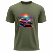 Retro Sunset Car T-Shirt - Image 8