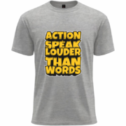 Action Over Words Typography Tee - Image 2