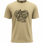 Love Quote Heart Typography Tee