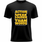 Action Over Words Typography Tee - Image 4