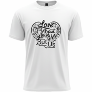 Love Quote Heart Typography Tee - Image 3