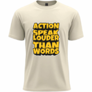 Action Over Words Typography Tee - Image 7