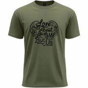Love Quote Heart Typography Tee - Image 8