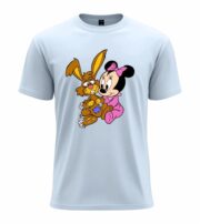 Cute Bunny & Mouse Cartoon Friendship Tee - Image 2