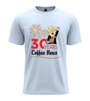 30 Years Coffee News Celebration T-Shirt - Image 13