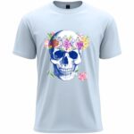 Floral Skull Art  T-Shirt