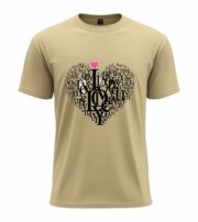 Love Typography Heart  T-Shirt - Image 10