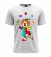 Colorful Juggling Clown Graphic Tee