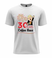 30 Years Coffee News Celebration T-Shirt - Image 4