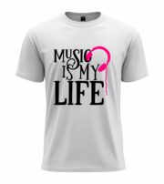 Music Is My Life Headphone Graphic T-Shirt - Image 3