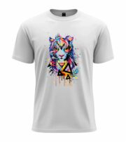Neon Tiger Geometric Art Tee - Image 12