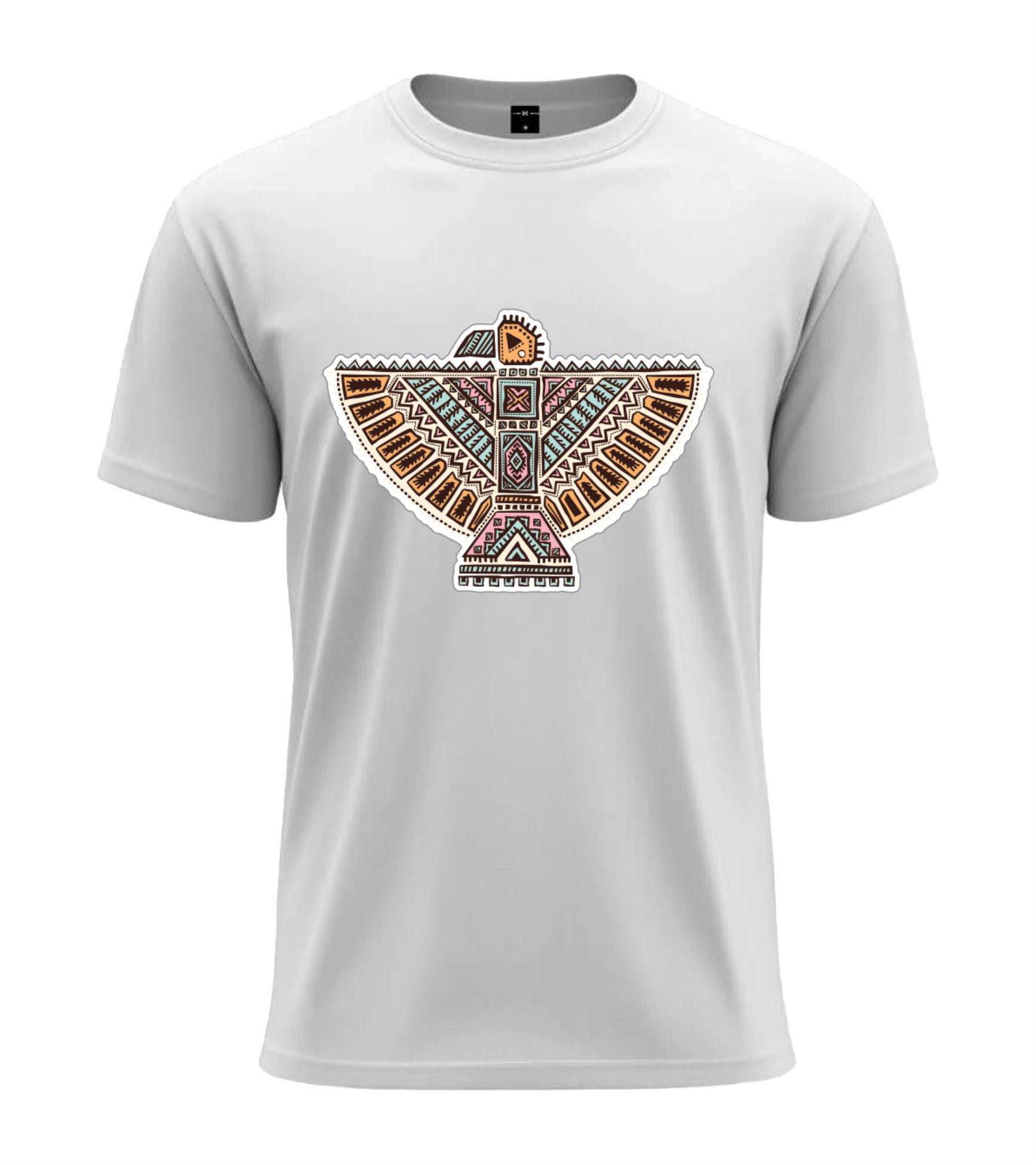 01 (11) Geometric Eagle Ethnic Pattern Tee - Image 1