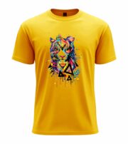 Neon Tiger Geometric Art Tee - Image 13
