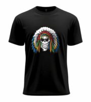 Warrior Skull Headdress Graphic Tee - Image 13