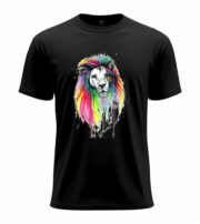 Neon Color Lion Graphic Tee