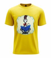 Reading Cat Cartoon  Tee - Image 3