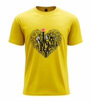 Love Typography Heart  T-Shirt - Image 3