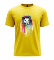 Neon Color Lion Graphic Tee - Image 3