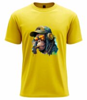 Urban Vibe Monkey Headphones Tee - Image 4