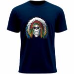 Warrior Skull Headdress Graphic Tee