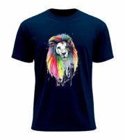 Neon Color Lion Graphic Tee - Image 4