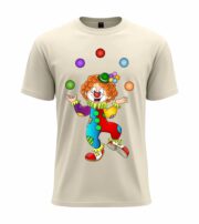 Colorful Juggling Clown Graphic Tee - Image 6