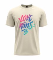 Love Wins Gradient Typography Tee - Image 5
