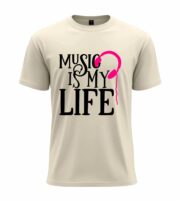 Music Is My Life Headphone Graphic T-Shirt