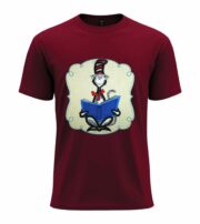 Reading Cat Cartoon  Tee - Image 6