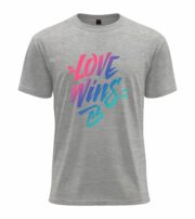 Love Wins Gradient Typography Tee - Image 7