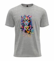 Neon Tiger Geometric Art Tee - Image 8