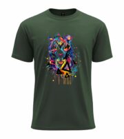 Neon Tiger Geometric Art Tee - Image 9