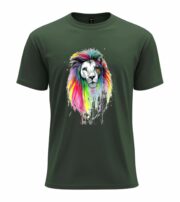 Neon Color Lion Graphic Tee - Image 9