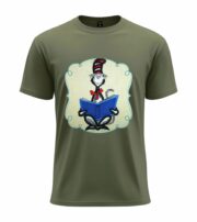 Reading Cat Cartoon  Tee - Image 9