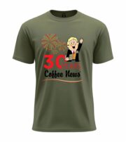 30 Years Coffee News Celebration T-Shirt - Image 6