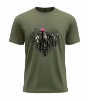 Love Typography Heart  T-Shirt - Image 9