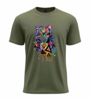 Neon Tiger Geometric Art Tee - Image 10
