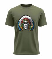 Warrior Skull Headdress Graphic Tee - Image 9