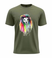 Neon Color Lion Graphic Tee - Image 10