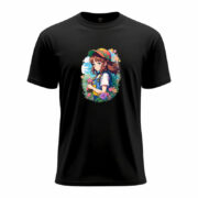 Anime Floral Girl Aesthetic Tee - Image 2