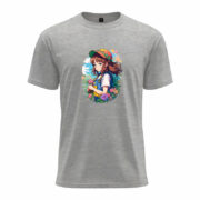 Anime Floral Girl Aesthetic Tee - Image 4